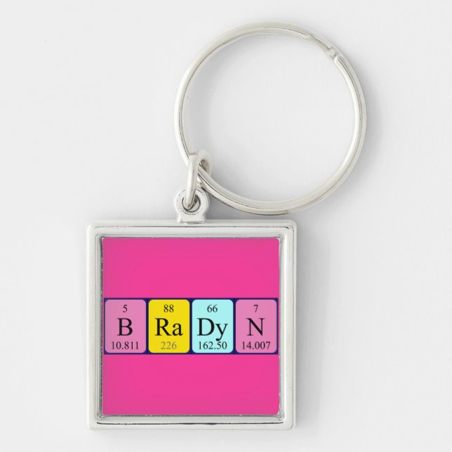Bradyn periodic table name keyring (Front)