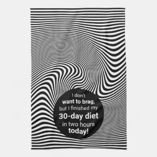 Brag About Diet Funny Joke Kitchen Towel