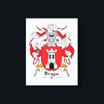 Braga Family Crest Canvas Print<br><div class="desc">Braga Coat of Arms</div>