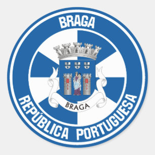 Braga Round Emblem Classic Round Sticker
