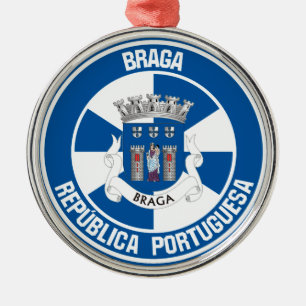 Braga Round Emblem Metal Ornament