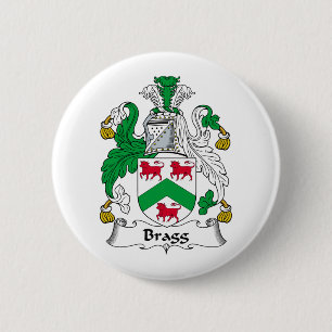 Bragg Family Crest 2 Inch Round Button