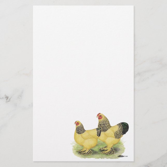 Brahma Buff Pair Stationery (Front)