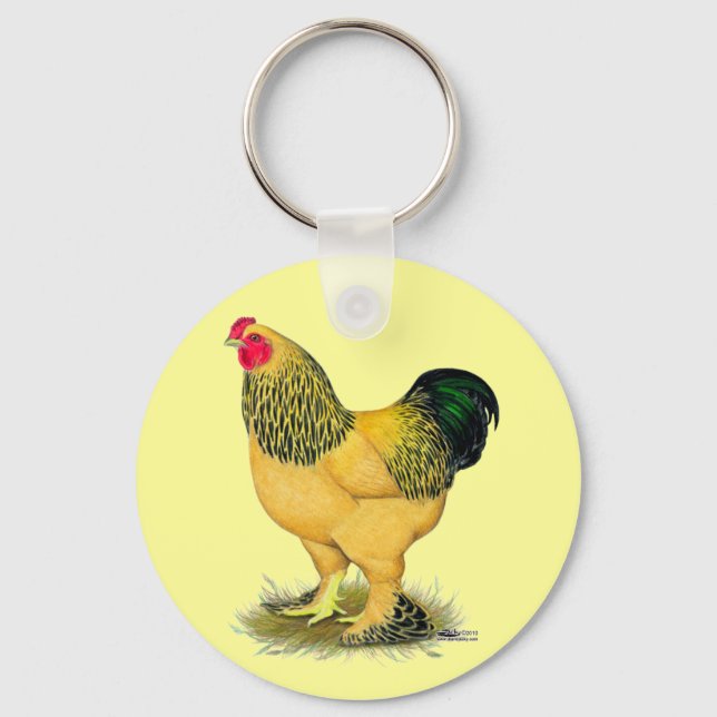 Brahma:  Buff Rooster Keychain (Front)
