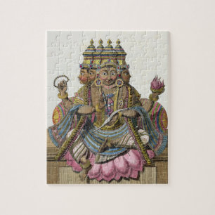 Brahma, Hindu god of creation, from 'Voyage aux In Jigsaw Puzzle