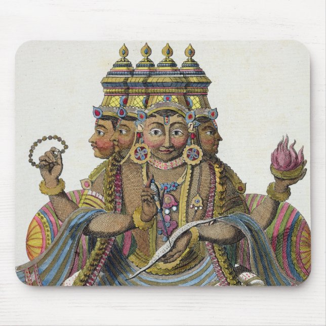 Brahma, Hindu god of creation, from 'Voyage aux In Mouse Pad (Front)