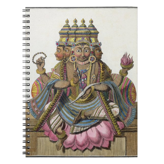 Brahma, Hindu god of creation, from 'Voyage aux In Notebook (Front)