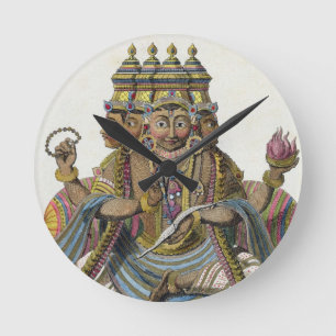 Brahma, Hindu god of creation, from 'Voyage aux In Round Clock