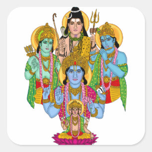 Brahma Vishnu Shiva Ram Krishna Sticker