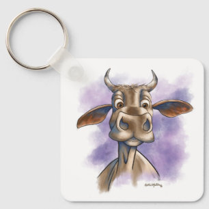 Brahman Cow Cartoon Keychain