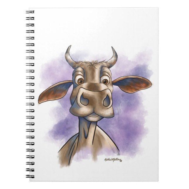 Brahman Cow Cartoon Notebook (Front)