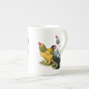 Brahmas Three Roosters Bone China Mug