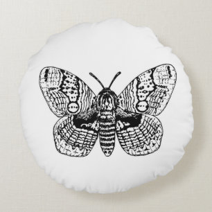 Brahmin moth drawing round pillow