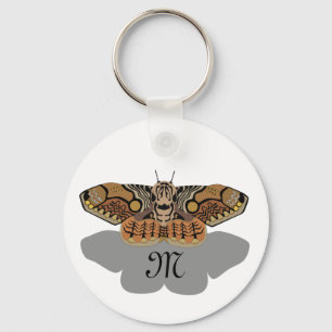 Brahmin Moth Monogram Keychain