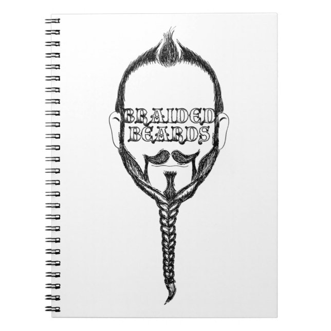 braided beards theme party notebook (Front)