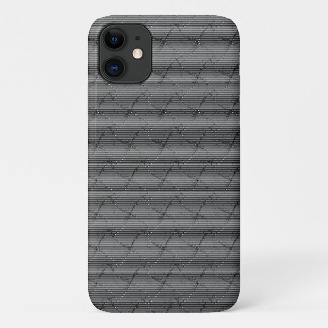 Braided grey with small stripes and pixelated thro Case-Mate iPhone case (Back)