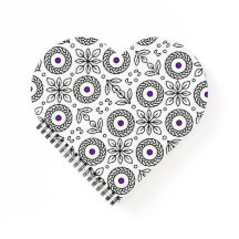 Braided Mandala and Leaf Motif Spiral Notebook