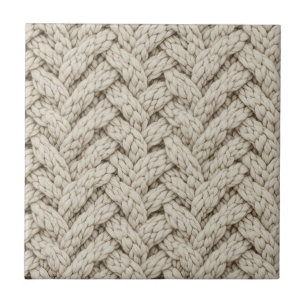 Braided Thread Knit Texture – Warm Beige (2) Tile