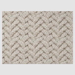 Braided Thread Knit Texture – Warm Beige (2) Tissue Paper