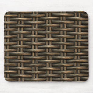 braided wicker background mouse pad