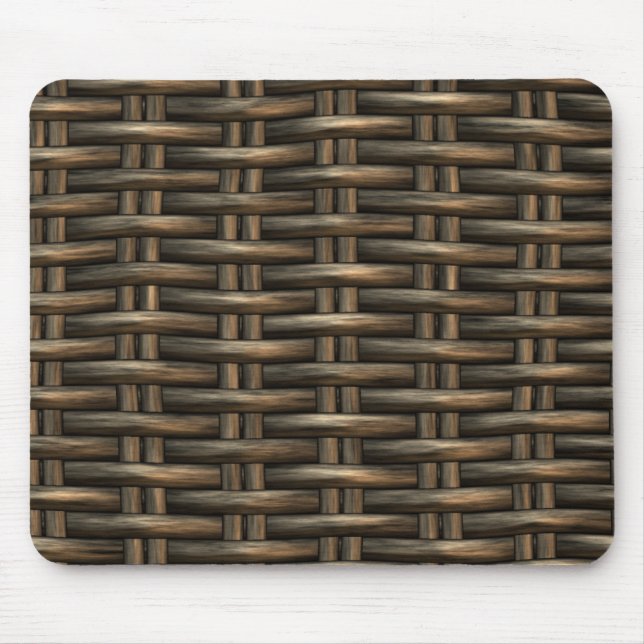 braided wicker background mouse pad (Front)