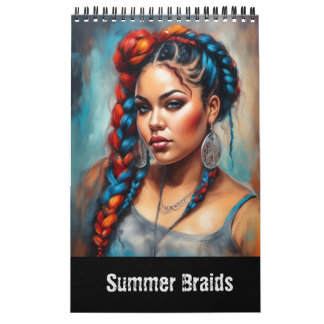 Braids d'été Imaginaire Calendrier d'art moderne