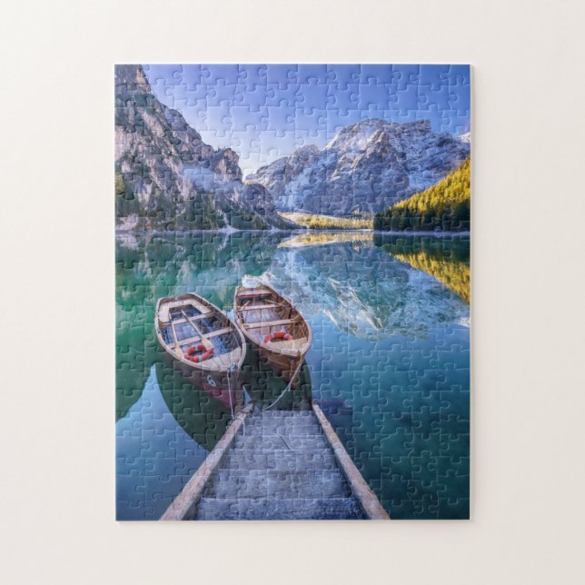 Braies Lake | Dolomite Alps, Italy Jigsaw Puzzle (Vertical)