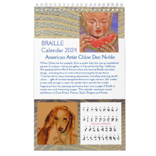 Braille 2024 by Chloe Dee Noble - Calendar