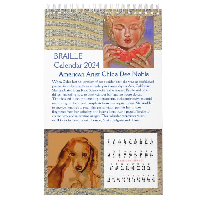 Braille 2024 par Chloe Dee Noble - Calendrier (Protection)