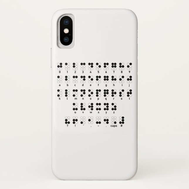 Braille alphabet blind letters symbol Case-Mate iPhone case (Back)