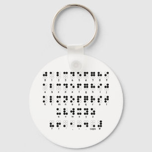 Braille alphabet keychain