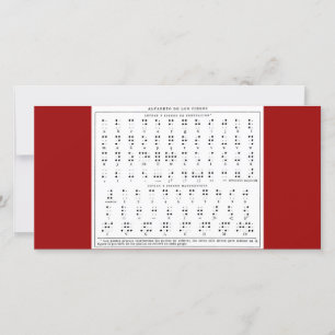 Braille Alphabet  Photo Card