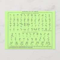 Braille Alphabet Postcard