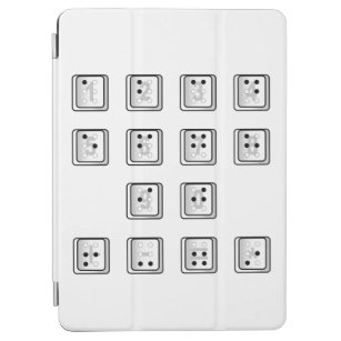 Braille Computer Key Numbers iPad Air Cover