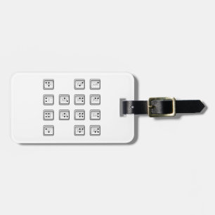 Braille Computer Key Numbers Luggage Tag