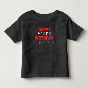 Braille Dots - Happy Birthday t-shirt Blind