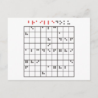 brailledoku postcard