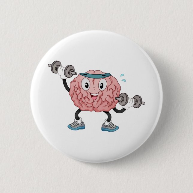 Brain ! 2 inch round button (Front)
