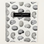 Brain Anatomy Biology Antique Illustrations Planner<br><div class="desc">A beautiful collage of antique brain anatomy and biology illustrations. A perfect design for medical students, doctors, surgeons, therapists, psychologists, therapists, counselors etc. Ideal brain themed design for anyone who loves anatomy, biology, psychology and retro style illustrations. Customize this brain design and create your own items perfect for gifts and...</div>