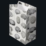 Brain Anatomy Biology Illustrations Medium Gift Bag<br><div class="desc">A beautiful collage of brain anatomy and biology illustrations. A perfect design for medical students, doctors, surgeons, therapists, psychologists, therapists, counselors etc. Ideal brain themed design for anyone who loves anatomy, biology, psychology and retro style illustrations. Customize this brain design and create your own items perfect for gifts and office...</div>
