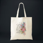 Brain anatomy tote bag<br><div class="desc">Brain anatomy,  medical art,  watercolor Brain,  Brain print,  abstract Brain,  Medical Office Decor,  flowers brain,  brain with Flowers</div>