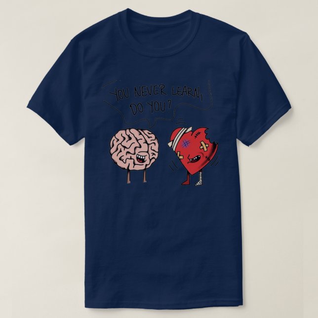 brain and hearts T-Shirt (Design Front)