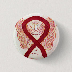 Brain Aneurysm Awareness Angel Ribbon Art Pin