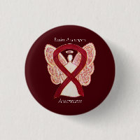 Brain Aneurysm Awareness Angel Ribbon Art Pin
