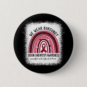 Brain Aneurysm Awareness Apparel Awesome Tee  2 Inch Round Button