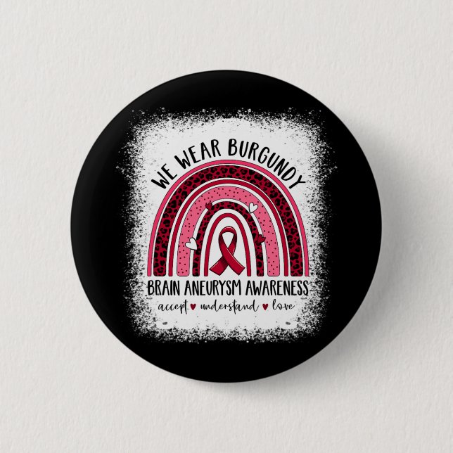 Brain Aneurysm Awareness Apparel Awesome Tee  2 Inch Round Button (Front)
