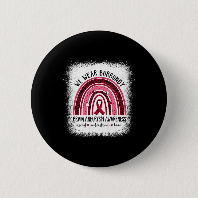 Brain Aneurysm Awareness Apparel Awesome Tee  2 Inch Round Button (Front)