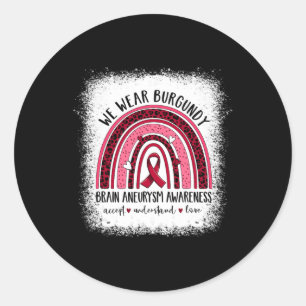 Brain Aneurysm Awareness Apparel Awesome Tee Classic Round Sticker