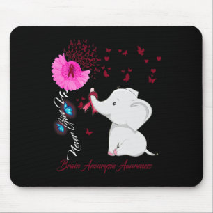 Brain Aneurysm Awareness - Brain Aneurysm Ribbon Mouse Pad