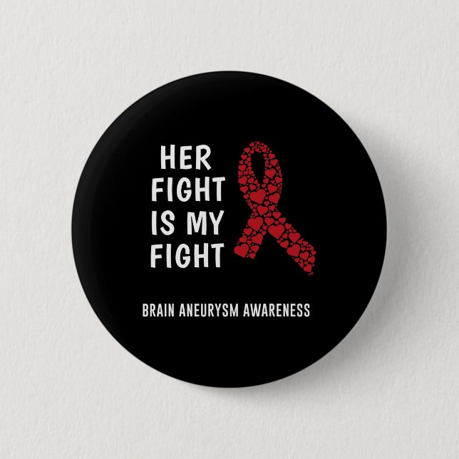 Brain Aneurysm Awareness Brain Surgery Supporter G 2 Inch Round Button (Front)